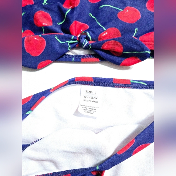 🦃Kanu Surf Girls' Addie UPF 50+ Beach Sport Racer Bikini 2-Piece Size 7 - Picture 4 of 10